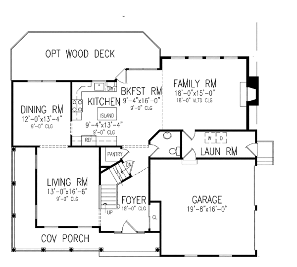 House Plan Design - Country Floor Plan - Main Floor Plan #456-95