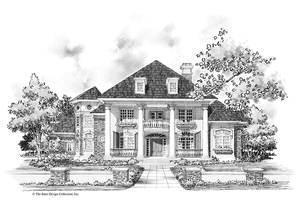 Exterior - Front Elevation 3 for Classical House Plan #930-269 - 4 bed, 3.5 bath