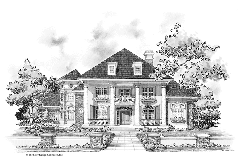 House Design - Exterior - Front Elevation 3 for Classical House Plan #930-269 - 4 bed, 3.5 bath