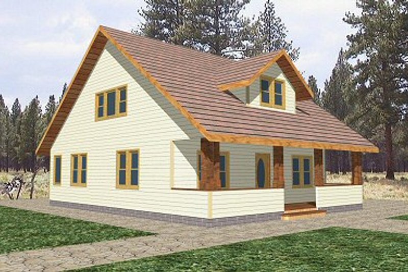Architectural House Design - Cottage Exterior - Front Elevation Plan #117-212