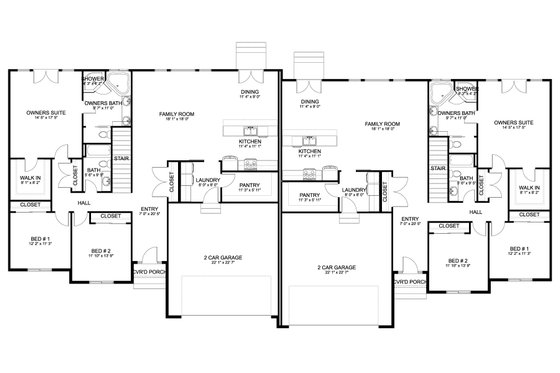 Floor Plan - Main Floor for Traditional House Plan #1060-204 - 6 bed, 4 bath