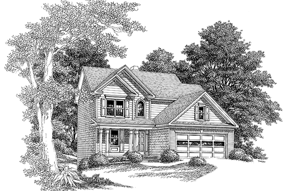Exterior - Front Elevation 3 for Country House Plan #927-332 - 3 bed, 2.5 bath
