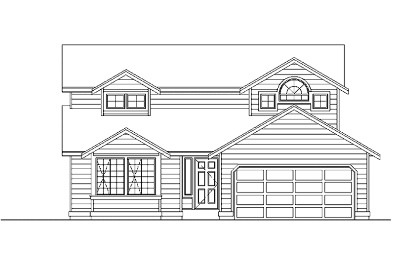 House Blueprint - Contemporary Exterior - Front Elevation Plan #951-14