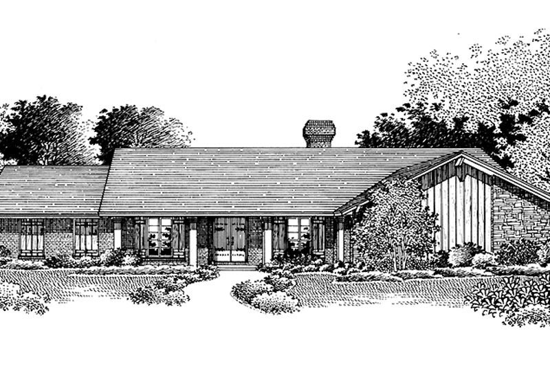Home Plan - Country Exterior - Front Elevation Plan #45-462