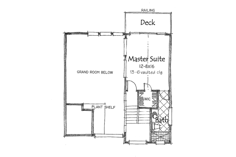 Home Plan - Floor Plan - Upper Floor for Country House Plan #1007-21 - 1 bed, 2 bath