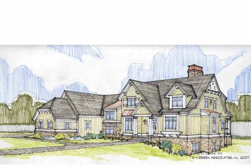 Home Plan - Exterior - Front Elevation 3 for Craftsman House Plan #928-184 - 4 bed, 3.5 bath