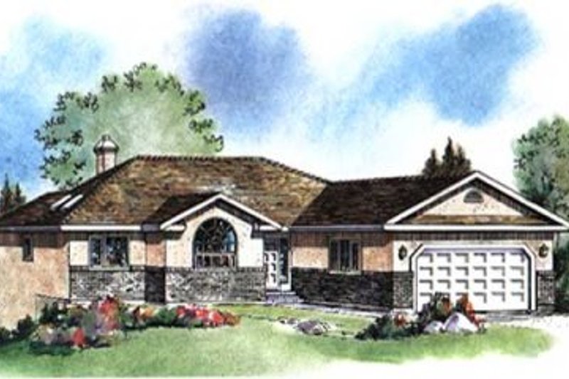 Architectural House Design - Traditional Exterior - Front Elevation Plan #18-9016