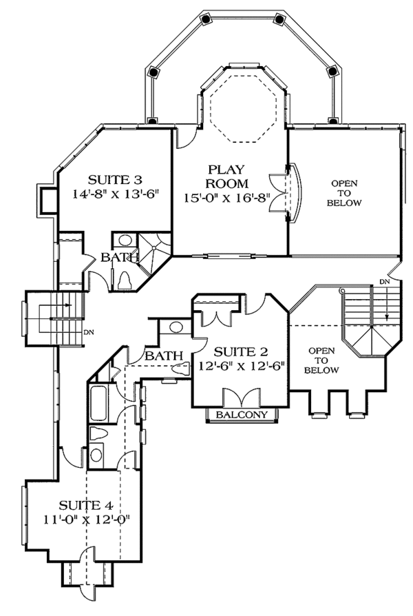 Architectural House Design - Craftsman Floor Plan - Upper Floor Plan #453-363