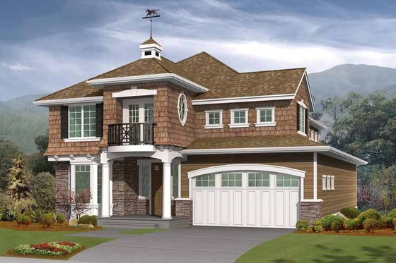 Exterior - Front Elevation 3 for Craftsman House Plan #132-299 - 3 bed, 2.5 bath