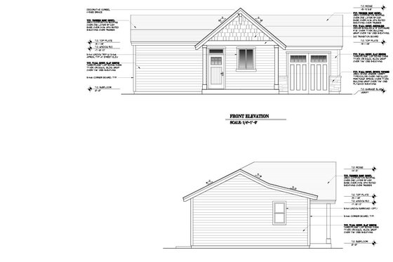 Exterior - Other Elevation for Craftsman House Plan #53-665 - 1 bed, 1 bath