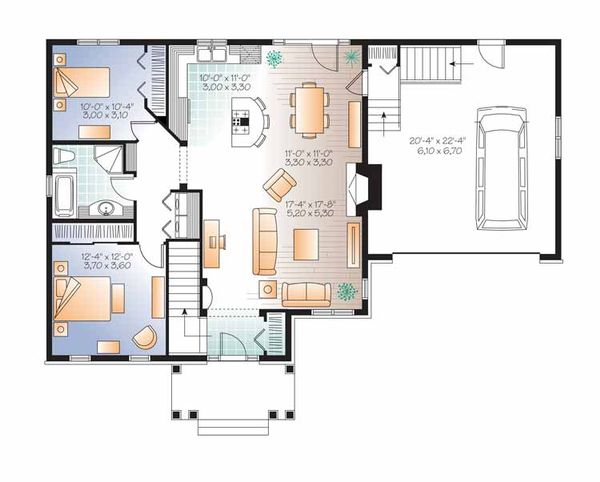 Architectural House Design - Traditional Floor Plan - Main Floor Plan #23-2530