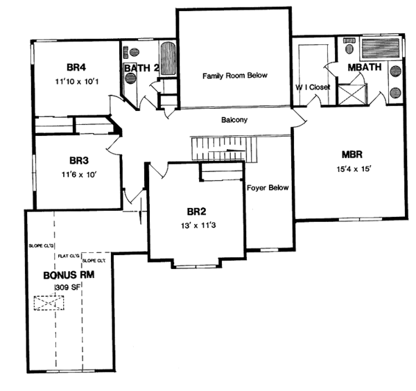 Dream House Plan - Country Floor Plan - Upper Floor Plan #316-139