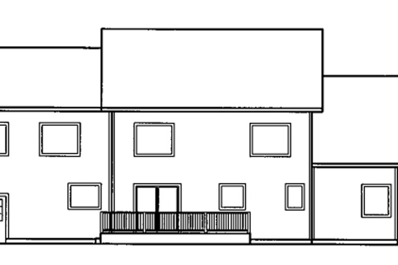 Home Plan - Exterior - Rear Elevation for Country House Plan #60-832 - 3 bed, 2.5 bath