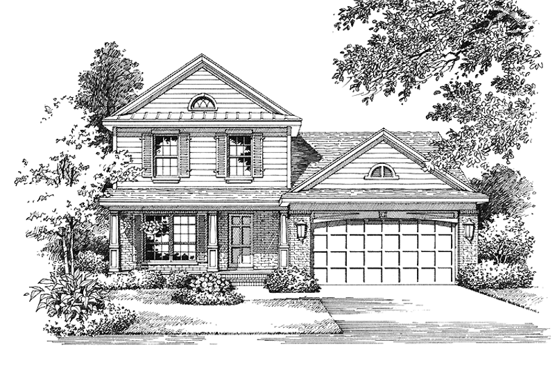 Dream House Plan - Colonial Exterior - Front Elevation Plan #417-726
