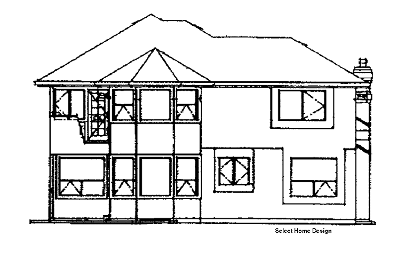 Dream House Plan - Exterior - Rear Elevation for Prairie House Plan #47-853 - 3 bed, 3 bath