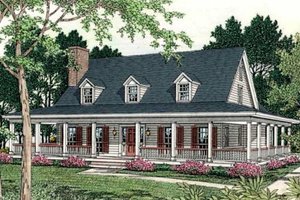 Country Exterior - Front Elevation Plan #406-150
