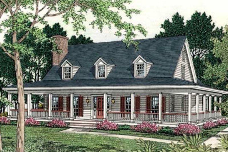 Dream House Plan - Country Exterior - Front Elevation Plan #406-150