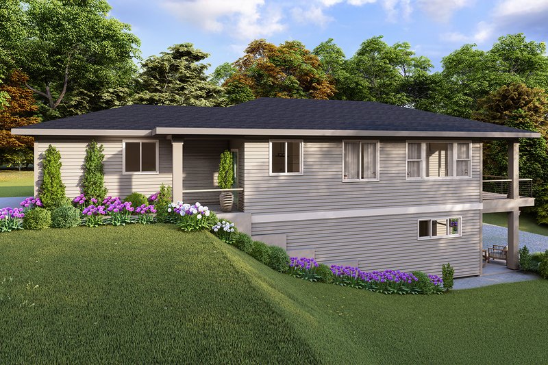 Home Plan - Exterior - Other Elevation for Prairie House Plan #124-1410 - 3 bed, 2.5 bath