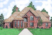 European Style House Plan - 4 Beds 4 Baths 3300 Sq/Ft Plan #52-181 