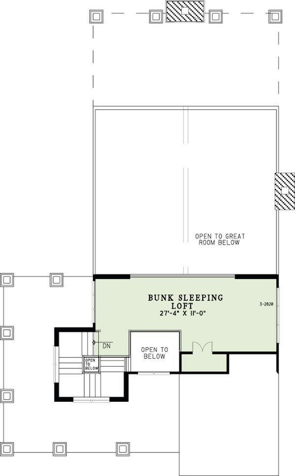 Country Floor Plan - Upper Floor Plan #17-3471