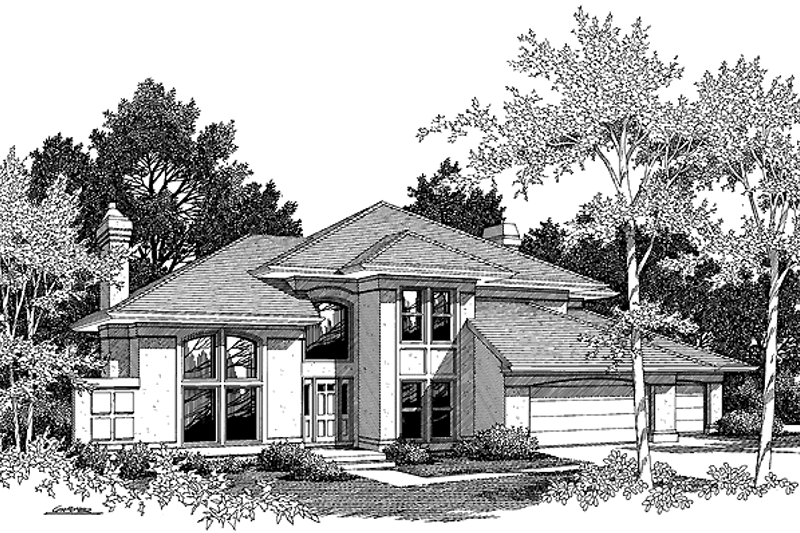 House Plan Design - Mediterranean Exterior - Front Elevation Plan #48-715