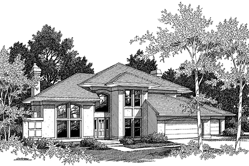 Dream House Plan - Mediterranean Exterior - Front Elevation Plan #48-715