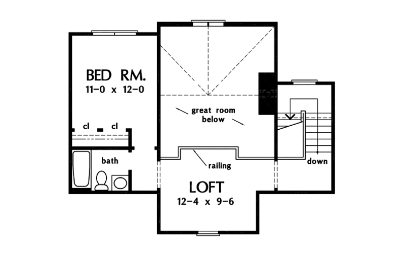 Home Plan - Floor Plan - Upper Floor for Craftsman House Plan #929-934 - 3 bed, 3 bath