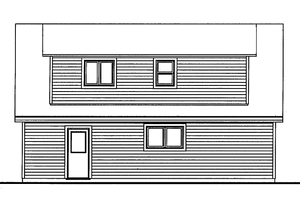 Exterior - Rear Elevation for Traditional House Plan #47-1082 - 1 bed, 1 bath