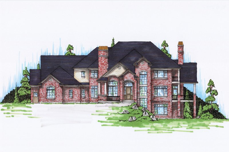 Dream House Plan - Exterior - Front Elevation 3 for Traditional House Plan #945-136 - 6 bed, 4 bath