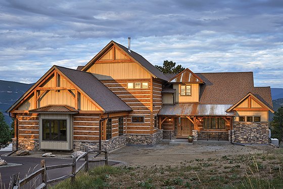 Exterior - Front Elevation 1 for Craftsman House Plan #942-30 - 4 bed, 4.5 bath
