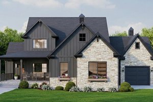 Dream House Plan - Farmhouse Exterior - Front Elevation Plan #1089-24