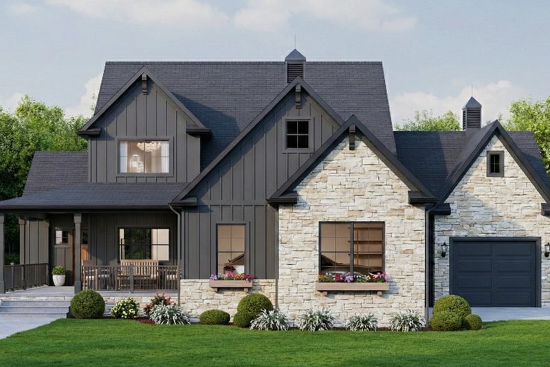 Dream House Plan - Farmhouse Exterior - Front Elevation Plan #1089-24