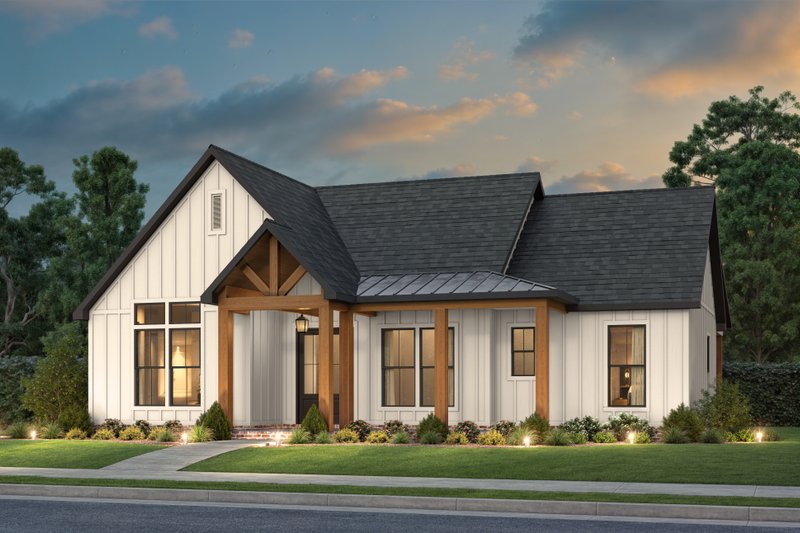 House Blueprint - Exterior - Front Elevation 4 for Farmhouse House Plan #1074-118 - 3 bed, 2 bath