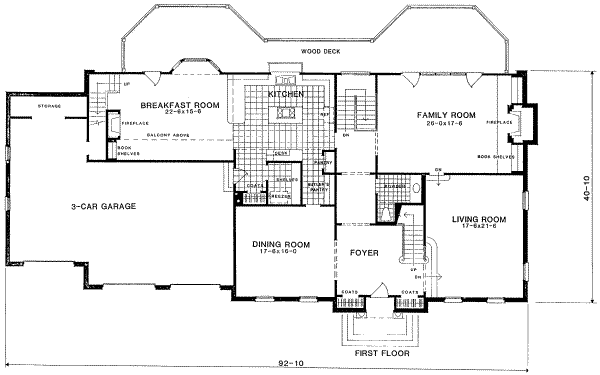 European Floor Plan - Main Floor Plan #322-122