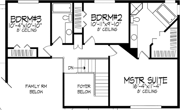 House Plan Design - Contemporary Floor Plan - Upper Floor Plan #51-702
