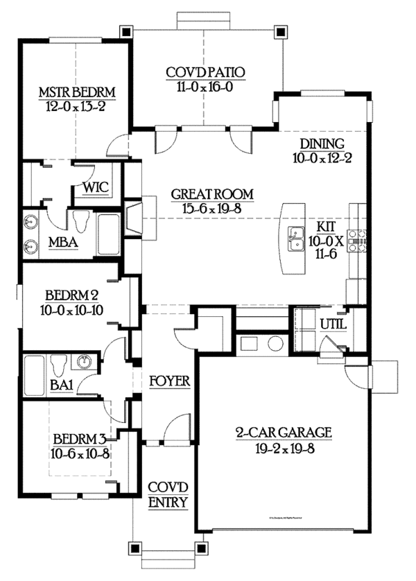 Dream House Plan - Craftsman Floor Plan - Main Floor Plan #132-529