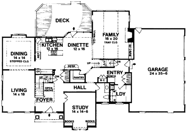 Architectural House Design - Traditional Floor Plan - Main Floor Plan #328-291