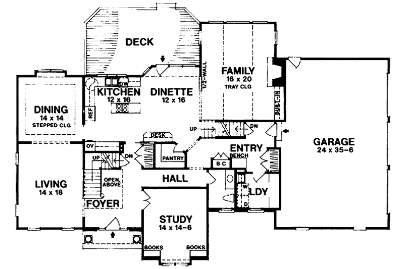 Home Plan - Floor Plan - Main Floor for Traditional House Plan #328-291 - 4 bed, 4.5 bath
