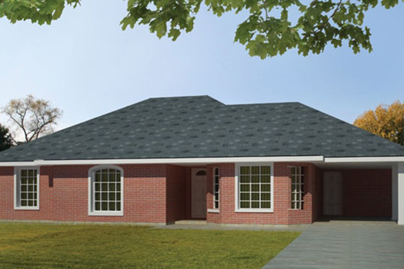 Home Plan - Exterior - Front Elevation 4 for Ranch House Plan #1061-29 - 3 bed, 2 bath
