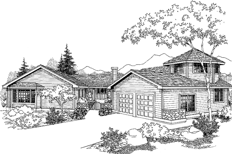 Architectural House Design - Victorian Exterior - Front Elevation Plan #60-1023