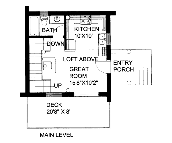 Log Floor Plan - Main Floor Plan #117-797