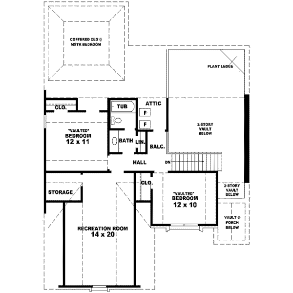 European Floor Plan - Upper Floor Plan #81-699