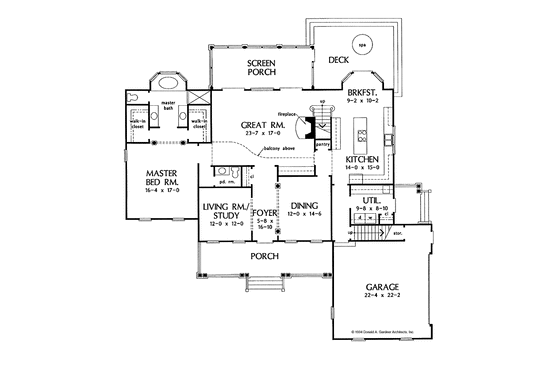 Floor Plan - Main Floor for Country House Plan #929-243 - 4 bed, 2.5 bath