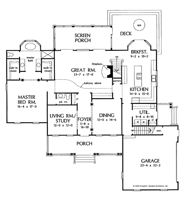 House Design - Country Floor Plan - Main Floor Plan #929-243