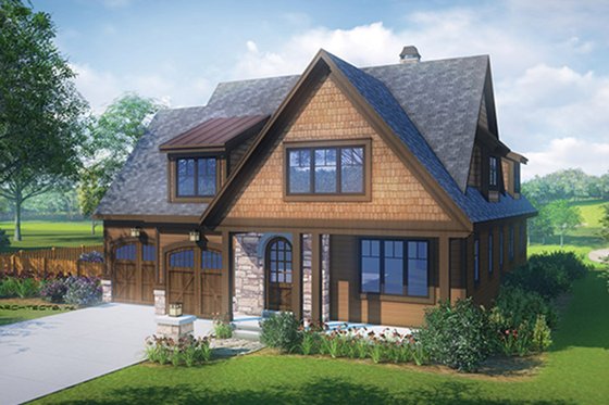 Exterior - Front Elevation 4 for Craftsman House Plan #928-228 - 4 bed, 4 bath