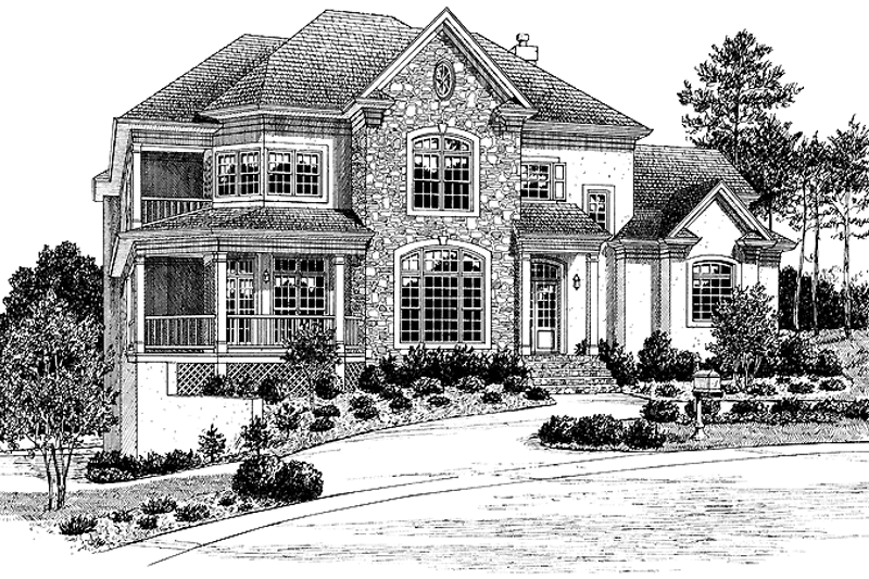 House Plan Design - Exterior - Front Elevation 3 for Traditional House Plan #453-310 - 4 bed, 3.5 bath