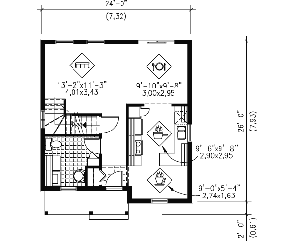 Farmhouse Floor Plan - Main Floor Plan #25-4038