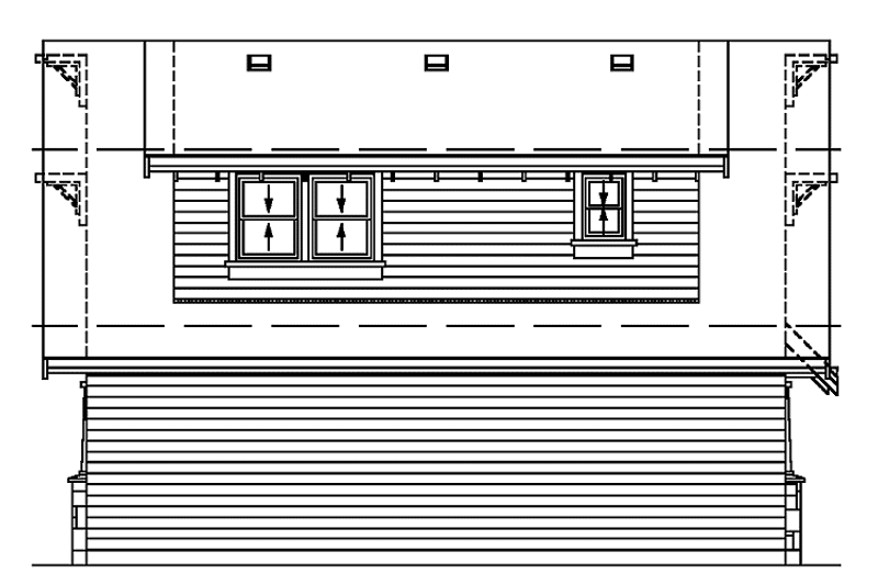 Dream House Plan - Exterior - Rear Elevation for Craftsman House Plan #47-1088 - 1 bed, 1 bath