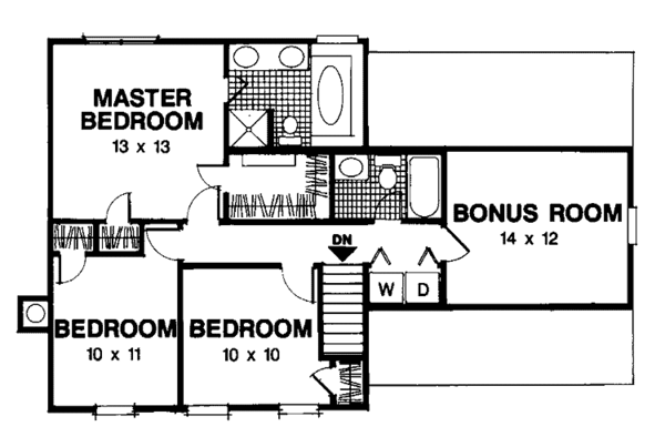 House Plan Design - Classical Floor Plan - Upper Floor Plan #56-652