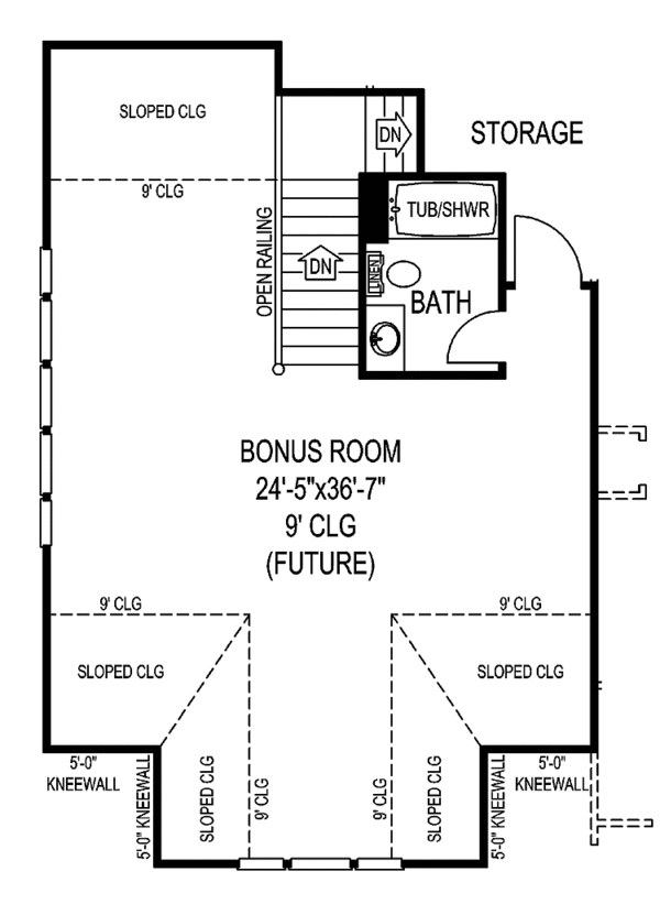 Contemporary Floor Plan - Upper Floor Plan #11-272